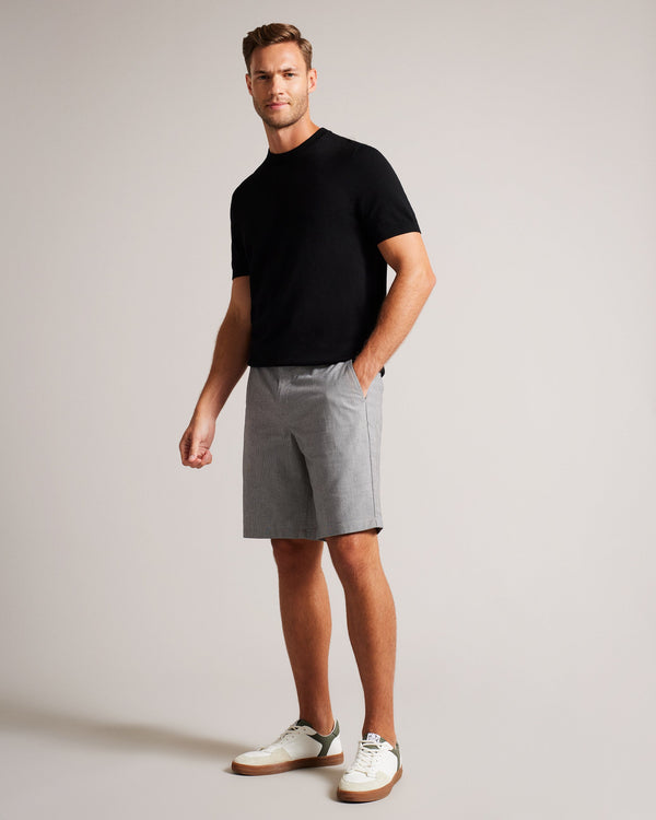TURA-Shorts-Regular Fit Dogtooth Short- Ted Baker Romania